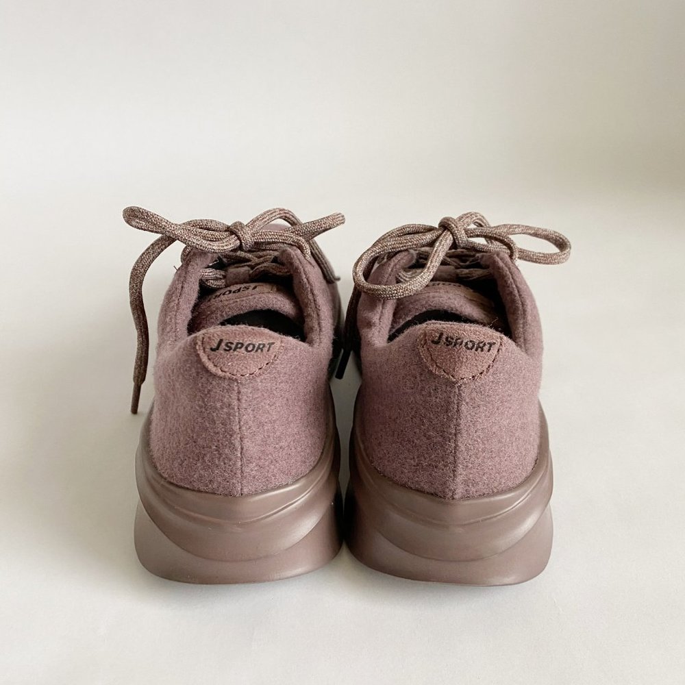 Womens Crane Wool Lace-Up Sz 8 Mauve NEW - Picture 4 of 5